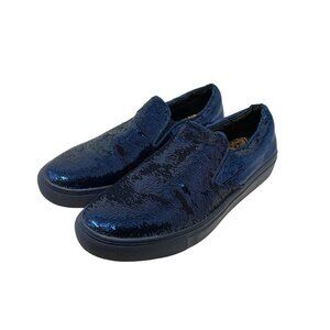 After Midnight 6758 Mens 9 Blue Sparkling Sequin Dress Prom Formal Shoes Loafers